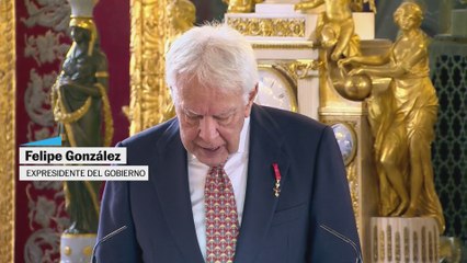 Felipe González en su discurso tras recibir el Toisón de Oro