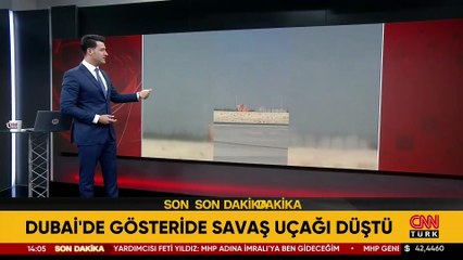 SON DAKİKA...Hindistan'a ait savaş uçağı, Dubai'de gösteri uçuşu esnasında düştü