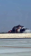 لحظة تحطم طائرة في معرض دبي للطيران 2025