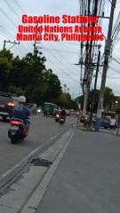 Gasoline Stations on United Nations Avenue in Manila City in the Philippines