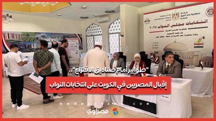 طوابير أمام صناديق الاقتراع.. إقبال المصريين في الكويت على انتخابات النواب