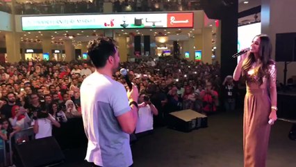 بالفيديو.. هكذا غنّت أنابيلا هلال لمحمد حماقي على المسرح