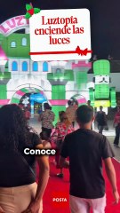 Luztopía enciende las luces del Expreso Polo Norte en Parque Fundidora