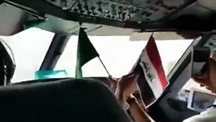 بعد 27 عاماً من الانقطاع كيف استقبل العراقيين اول طائرة سعودية  في مطار بغداد