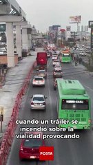 Caos vial en Miguel Alemán: más cierres, tráfico y un tráiler incendiado intensifican el problema