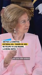 Así fue la emotiva entrega del Toisón de Oro de Felipe VI a la reina Sofía
