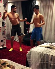 بالفيديو: ابنا سعد الصغير يرقصان على أغنية لحكيم