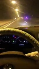 بالفيديو مجهول يحرق "ساهر" في طريق نجران