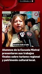 Alumnos de la Escuela Mistral presentaron sus trabajos finales sobre turismo regional y patrimonio cultural local.
