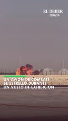 Un avión de combate se estrelló durante un vuelo de exhibición