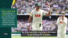 Starc reacts to seven-wicket heroics in Ashes opener