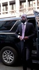 Fugees rapper Pras Michel arrives at US District Court in Washington, DC, March 2023