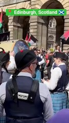 City of Edinburgh Pipe Band warming up before this years May day Parade. 03-05-2025 💙 🏴 💙