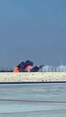 تحطم طائرة هندية من طراز "هال تيجاس" في معرض دبي للطيران