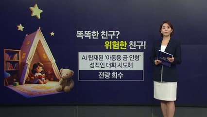 "역할극 하자?" 아동용 AI 곰인형, 성적인 대화 시도해 전량 회수 [앵커리포트] / YTN