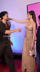 elnaaz norouzi and tiger shroff spotted at the red carpet screening of her movie