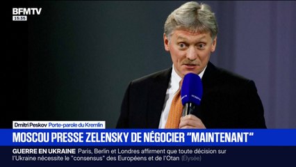 Guerre en Ukraine: "Poursuivre la guerre est inutile et dangereux pour l'Ukraine", menace Dmitri Peskov, porte-parole du Kremlin