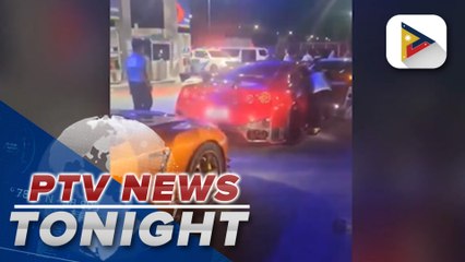 PNP-HPG conducts operation on luxury vehicles reportedly at a gas station along NLEX