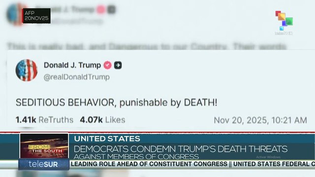 United States, democrats condemn Trump's death threats against members of Congress