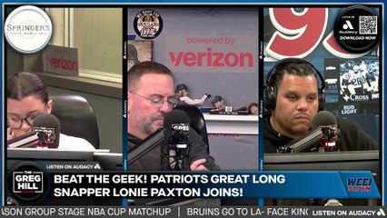 Beat the Geek Time! Scheim takes on Patriots legend Lonie Paxton!  Pats or Bengals?