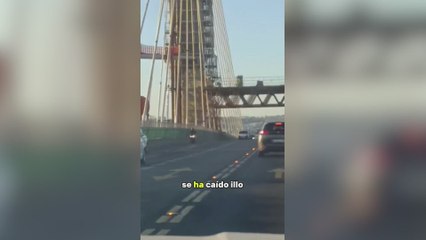 Un aseo portátil cae desde el Puente del Centenario de Sevilla: lo que ocurre justo después es un milagro