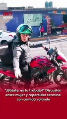🏍️ Una cliente se negó a acercarse por su pedido y exigió que el repartidor bajara de la moto. La discusión terminó mal: él, harto, le aventó la comida y se fue.