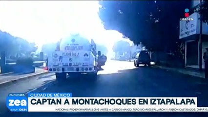 Sujetos bajo la modalidad de montachoques intentan atracar una pipa de gas