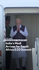 India’s Modi Arrives for South Africa G20 Summit