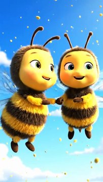 Cute Honey Bees Flying Together Holding Hands — Adorable Viral Moment!