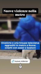 Cicalone e una troupe televisiva aggrediti in metro a Roma: colpiti con sassi e bastoni