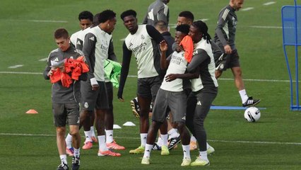 Tchouaméni, la gran novedad en el entrenamiento del Real Madrid