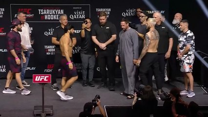La pesée sous tension de Tsarukyan et Hooker - MMA - UFC