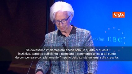 Lagarde (Bce): Ue sviluppi mercato interno e superi voto unanimità per contrastare dazi Usa