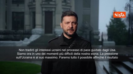 Piano di pace Usa, Zelensky nel discorso agli ucraini: Non tradirò gli interessi nazionali