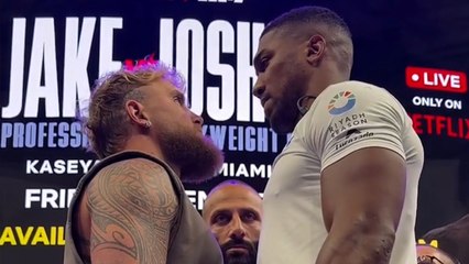 Jake Paul y Anthony Joshua tienen su careo previo al duelo del 19 de diciembre