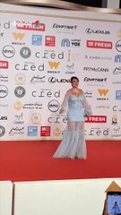 مادلين طبر على السجادة الحمراء ل ختام مهرجان القاهرة السينمائي