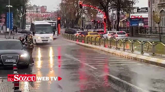 Edirne'de sağanak etkili oluyor