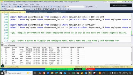 29 Live SQL Practice Session 23 Nov 2025