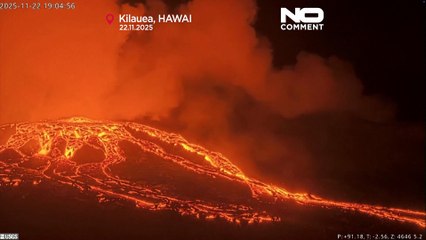 Hawaii’s Kilauea volcano has been erupting since last year as lava fountains rise hundreds of metres