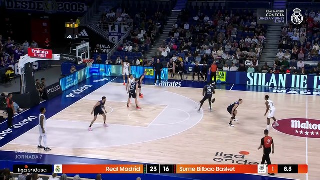 Real Madrid Baloncesto vs Surne Bilbao Basket P1 Jornada 7 Liga Endesa ACB 2025 2026