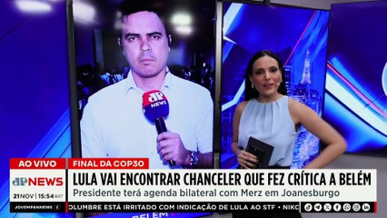 Lula vai encontrar chanceler alemão que criticou Belém | TEMPO REAL