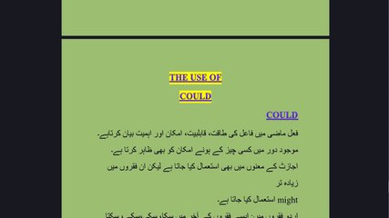 Learn how to use "Could" in your native language