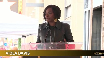 Viola Davis speaks in honor of Chadwick Boseman on the Hollywood Walk of Fame