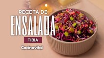 Receta de ensalada tibia de col morada y manzana