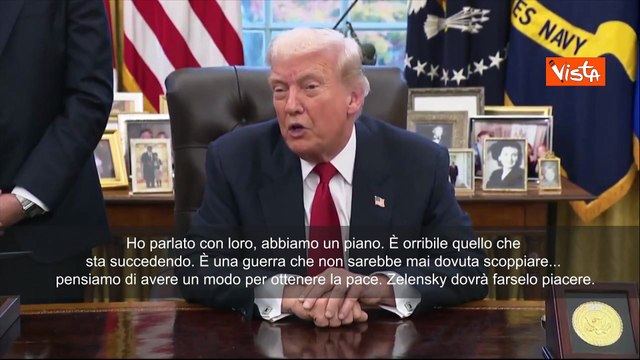 Trump: Zelensky dovrà farsi piacere il piano di pace per l'Ucraina