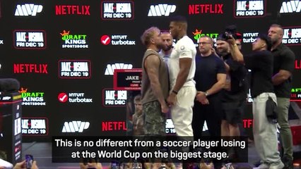 Jake Paul and Anthony Joshua face-off ahead of heavyweight fight