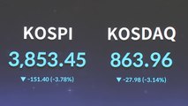 코스피 3,800선 후퇴...삼전 5%·하이닉스 8% '급락' / YTN