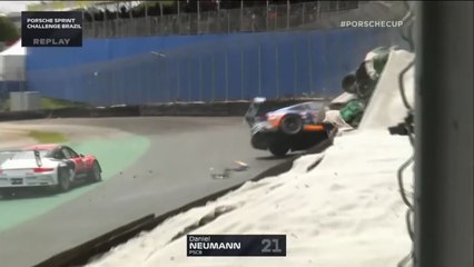 Porsche Sprint Challenge Brasil 2025 Interlagos 2 Race 2 Neumann Castro Big Crash
