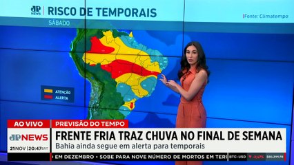 Previsão do Tempo: Frente fria traz chuva para o fim de semana