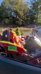 Grinch Jams In Highway Traffic